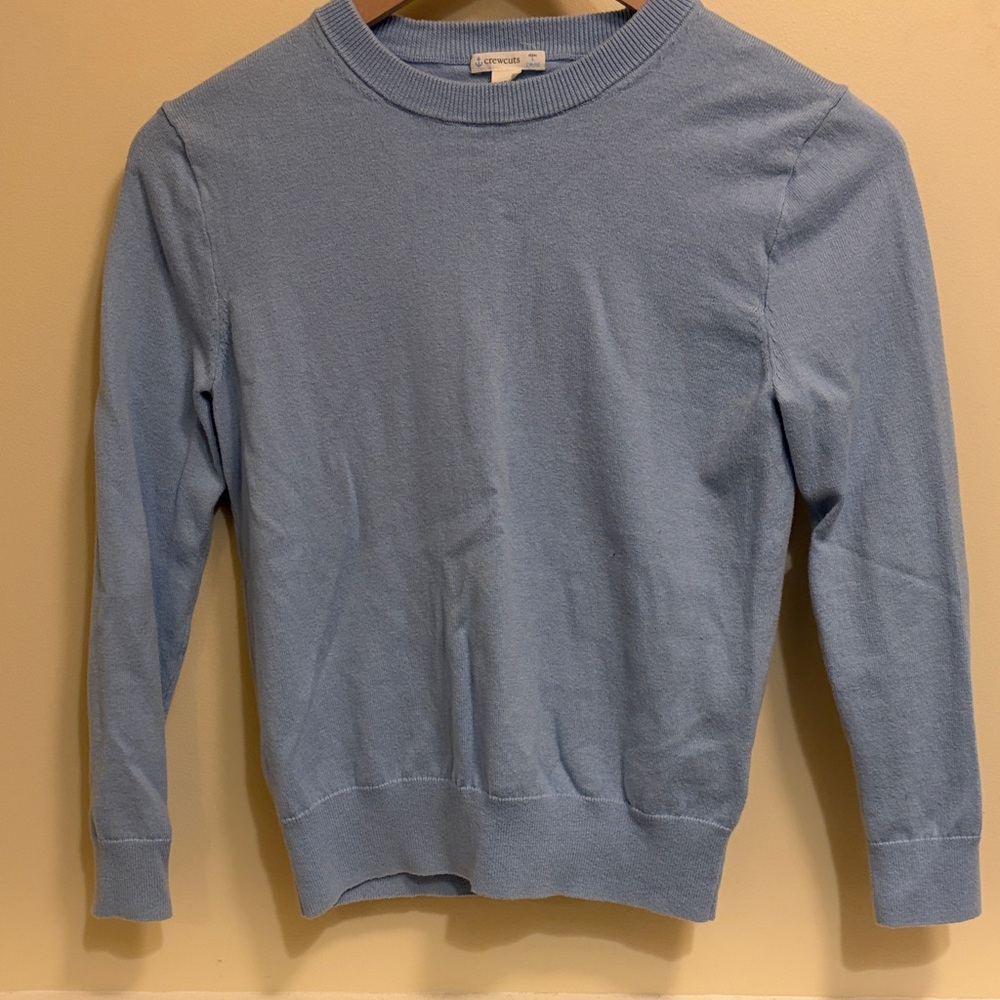 Crewcuts Kids' Kids' cotton-cashmere crewneck sweater in Blue